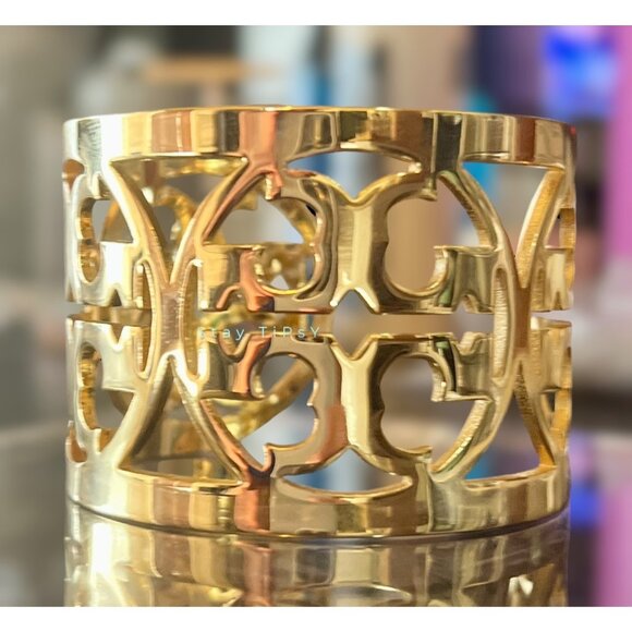 Tory Burch Gold Miller Bangle Bracelet - Picture 5 of 8
